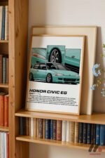 Honda Civic EG JDM Araba Posteri Duvar Tablosu, Oto Severlere Özel Hediye - Görsel 9