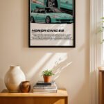 Honda Civic EG JDM Araba Posteri Duvar Tablosu, Oto Severlere Özel Hediye
