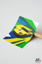 Sarı Yarış Arabası Pop Art Duvar Tablosu, Oto Severlere Özel Hediye - Görsel 7