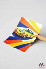Sarı Yarış Coupe Pop Art Duvar Tablosu, Oto Severlere Özel Hediye - Görsel 7