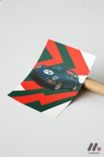 Yeşil Klasik Yarış Arabası Pop Art Duvar Tablosu, Oto Severlere Özel Hediye - Görsel 7