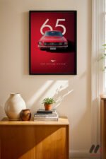 Ford Mustang Fastback 1965 Poster Duvar Tablosu, Oto Severlere Özel Hediye