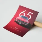 Ford Mustang Fastback 1965 Poster Duvar Tablosu, Oto Severlere Özel Hediye