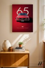 Ford Mustang Fastback 1965 Poster Duvar Tablosu, Oto Severlere Özel Hediye - Görsel 8