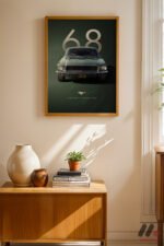 Ford Mustang Bullitt 1968 Poster Duvar Tablosu, Oto Severlere Özel Hediye - Görsel 8