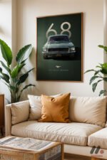 Ford Mustang Bullitt 1968 Poster Duvar Tablosu, Oto Severlere Özel Hediye - Görsel 10
