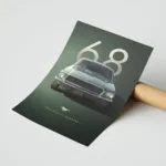 Ford Mustang Bullitt 1968 Poster Duvar Tablosu, Oto Severlere Özel Hediye