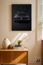 Dodge Charger 1969 Muscle Car Duvar Tablosu, Oto Severlere Özel Hediye - Görsel 2