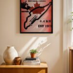 Gilles Villeneuve Pist Haritası Montreal Duvar Tablosu, Oto Severlere Özel Hediye