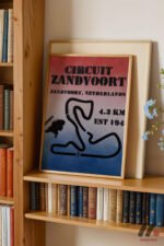 Zandvoort Pist Haritası Hollanda Duvar Tablosu, Oto Severlere Özel Hediye - Görsel 5
