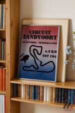 Zandvoort Pist Haritası Hollanda Duvar Tablosu, Oto Severlere Özel Hediye - Görsel 2