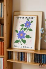 Flower Market Dahlia Posteri Duvar Tablosu, Ev Dekorasyonu - Görsel 5