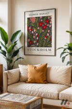 Flower Market Stockholm Posteri Duvar Tablosu, Ev Dekorasyonu - Görsel 3