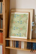 William Morris Yeşil Yaprak Deseni Duvar Tablosu, Ev Dekorasyonu - Görsel 5