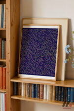 William Morris Mor Yaprak Deseni Duvar Tablosu, Ev Dekorasyonu - Görsel 5