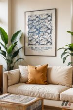 William Morris Wallflower Deseni Duvar Tablosu, Ev Dekorasyonu - Görsel 3