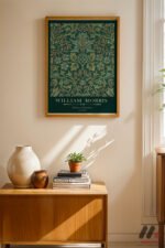 William Morris Flower Garden Deseni Duvar Tablosu, Ev Dekorasyonu - Görsel 4