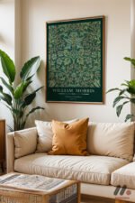 William Morris Flower Garden Deseni Duvar Tablosu, Ev Dekorasyonu - Görsel 6