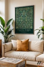 William Morris Flower Garden Deseni Duvar Tablosu, Ev Dekorasyonu - Görsel 3