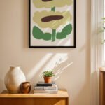 Sarı Çiçek Grafik Poster Duvar Tablosu, Ev Dekorasyonu