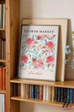 Flower Market London Deseni Duvar Tablosu, Ev Dekorasyonu - Görsel 2