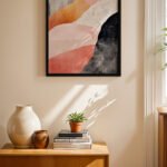 Pastel Soyut Manzara Duvar Tablosu, Modern Ev Dekorasyonu