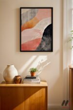 Pastel Soyut Manzara Duvar Tablosu, Modern Ev Dekorasyonu