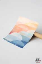 Pastel Bulut Soyut Duvar Tablosu, Modern Ev Dekorasyonu - Görsel 7