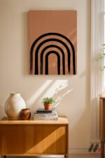 Turuncu Kemer Minimal Duvar Tablosu, Modern Ev Dekorasyonu - Görsel 8