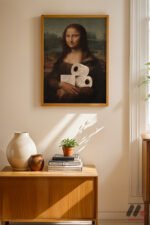 Mona Lisa Mizah Parodisi Duvar Tablosu, Modern Ev Dekorasyonu - Görsel 4