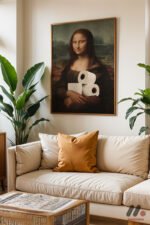 Mona Lisa Mizah Parodisi Duvar Tablosu, Modern Ev Dekorasyonu - Görsel 6