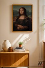 Mona Lisa Maskeli Parodi Duvar Tablosu, Modern Ev Dekorasyonu - Görsel 4