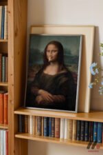Mona Lisa Maskeli Parodi Duvar Tablosu, Modern Ev Dekorasyonu - Görsel 2