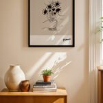 Picasso Çiçek Litografi Duvar Tablosu, Modern Ev Dekorasyonu