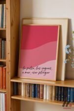 Pembe İspanyolca Söz Posteri Duvar Tablosu, Modern Ev Dekorasyonu - Görsel 5