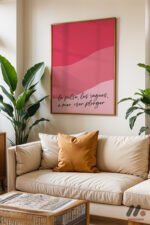 Pembe İspanyolca Söz Posteri Duvar Tablosu, Modern Ev Dekorasyonu - Görsel 6