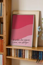 Pembe İspanyolca Söz Posteri Duvar Tablosu, Modern Ev Dekorasyonu - Görsel 2