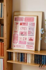 Pembe Bilet Kolajı Duvar Tablosu, Modern Ev Dekorasyonu - Görsel 5