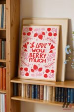 I Love You Berry Much Duvar Tablosu, Modern Ev Dekorasyonu - Görsel 5