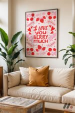 I Love You Berry Much Duvar Tablosu, Modern Ev Dekorasyonu - Görsel 3