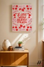 I Love You Berry Much Duvar Tablosu, Modern Ev Dekorasyonu - Görsel 8