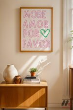More Amor Por Favor Tipografi Duvar Tablosu, Modern Ev Dekorasyonu - Görsel 4