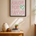More Amor Por Favor Tipografi Duvar Tablosu, Modern Ev Dekorasyonu