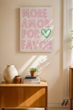 More Amor Por Favor Tipografi Duvar Tablosu, Modern Ev Dekorasyonu - Görsel 8