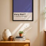 Very Peri Renk Posteri Duvar Tablosu, Modern Ev Dekorasyonu