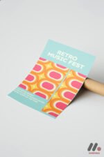 Retro Music Fest Posteri Duvar Tablosu, Modern Ev Dekorasyonu - Görsel 7