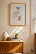 Minimal Soyut Formlar Duvar Tablosu, Modern Ev Dekorasyonu - Görsel 4