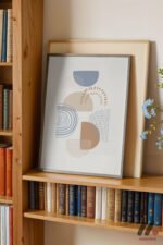 Minimal Soyut Formlar Duvar Tablosu, Modern Ev Dekorasyonu - Görsel 2