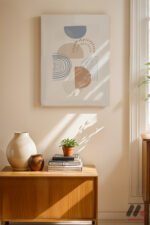 Minimal Soyut Formlar Duvar Tablosu, Modern Ev Dekorasyonu - Görsel 8