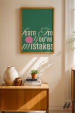Learn From Mistakes Tipografi Duvar Tablosu, Modern Ev Dekorasyonu - Görsel 4